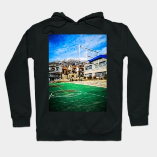 Basketball Court under the snow Hoodie